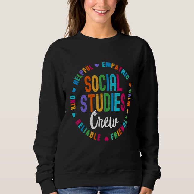 Social Studies Crew First Day Of School & Apprecia T Shirt (Framsida)