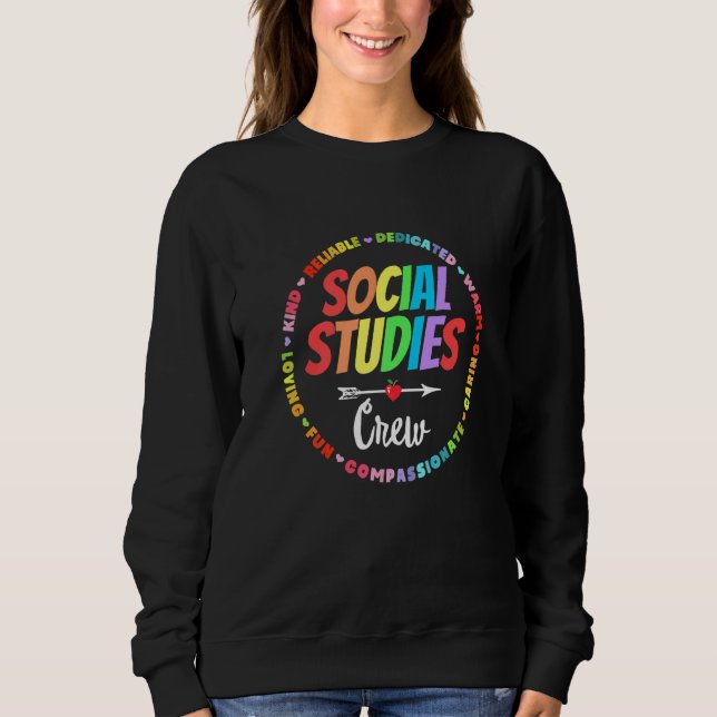 Social Studies Crew First Day Of School & Apprecia T Shirt (Framsida)