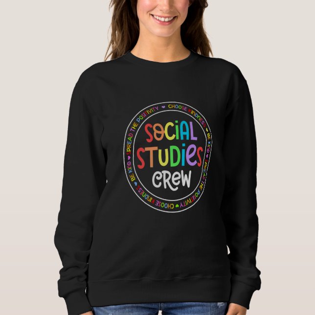 Social Studies Squad First Day Of School & Appreci T Shirt (Framsida)
