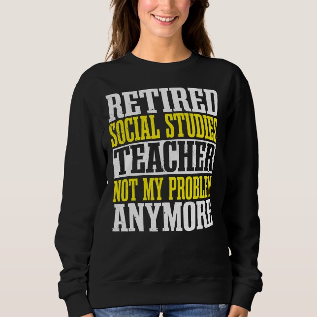 Social Studies Teacher Retrött School Educator Wor T Shirt (Framsida)