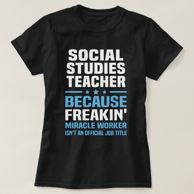 Social Studies Teacher T Shirt (Design framsida)