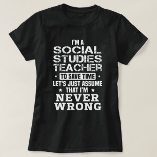Social Studies Teacher T Shirt