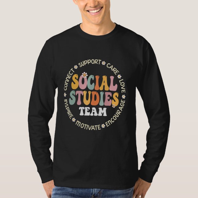 Social Studies Team First Day Of School & Apprecia T Shirt (Framsida)