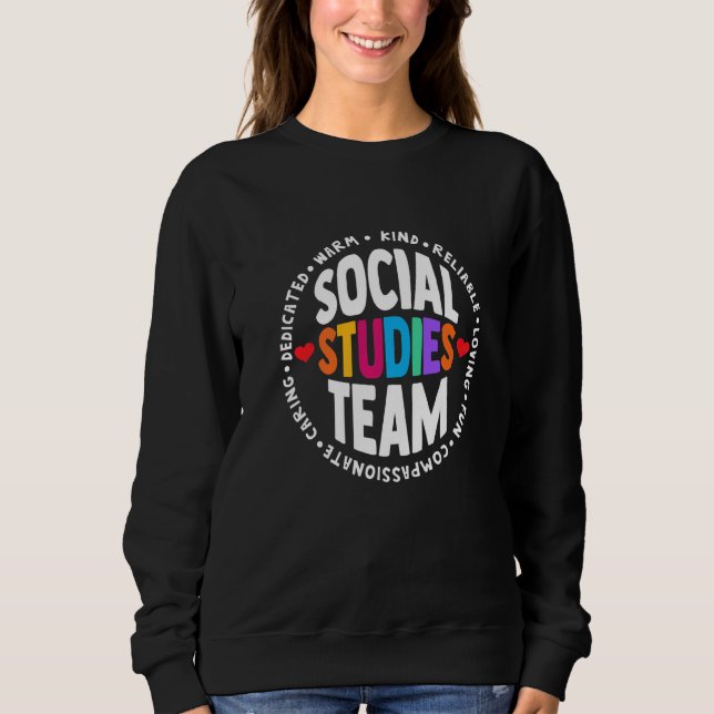 Social Studies TEAM First Day Of School & Apprecia T Shirt (Framsida)