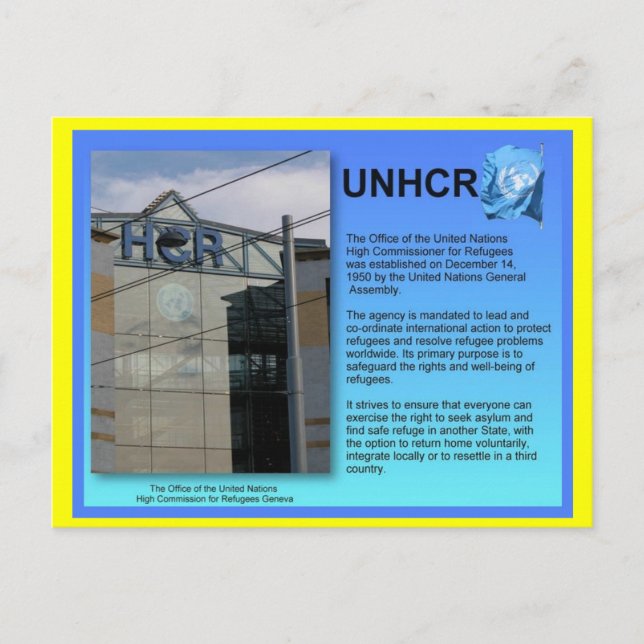 Social Studies, UNHCR, Genève Vykort (Framsida)