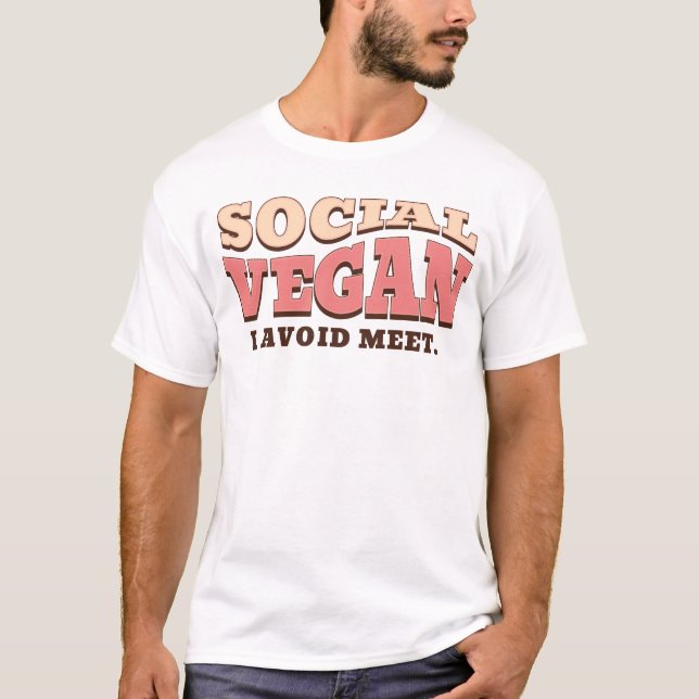 Social Vegan T Shirt (Framsida)