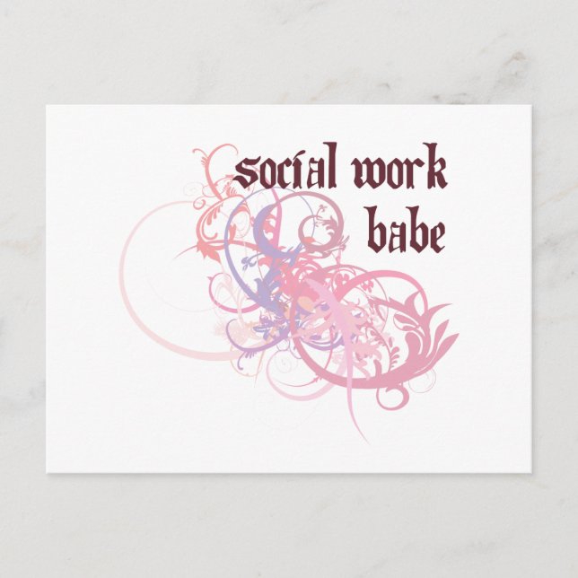 Social Work Babe Vykort (Framsida)