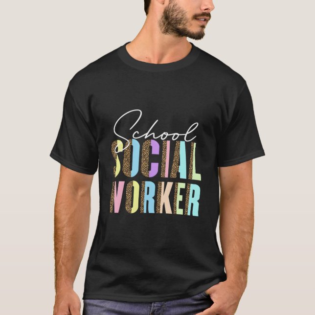 Social Work Back To School Day Social School Worke T Shirt (Framsida)
