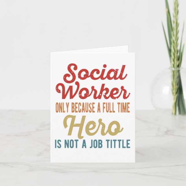 Social Work Month - Social Worker Hero Kort (Framsida)