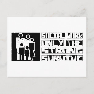 Social Work Överlev Vykort
