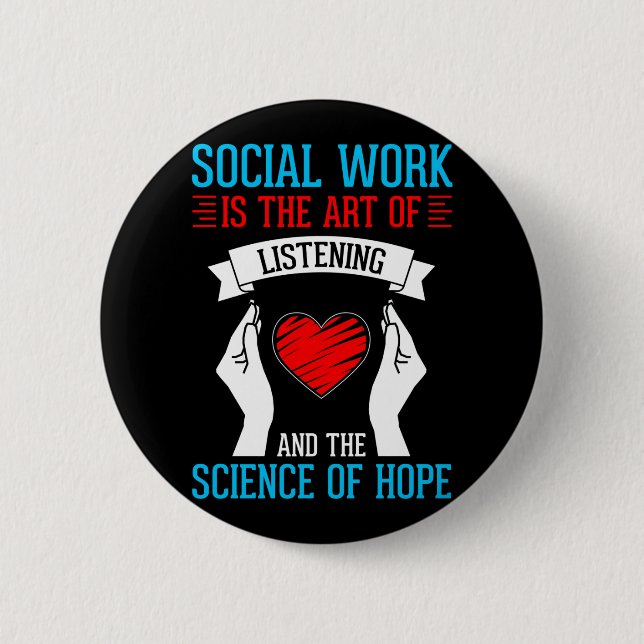 Social Work School Gift Mental Health Knapp (Framsida)