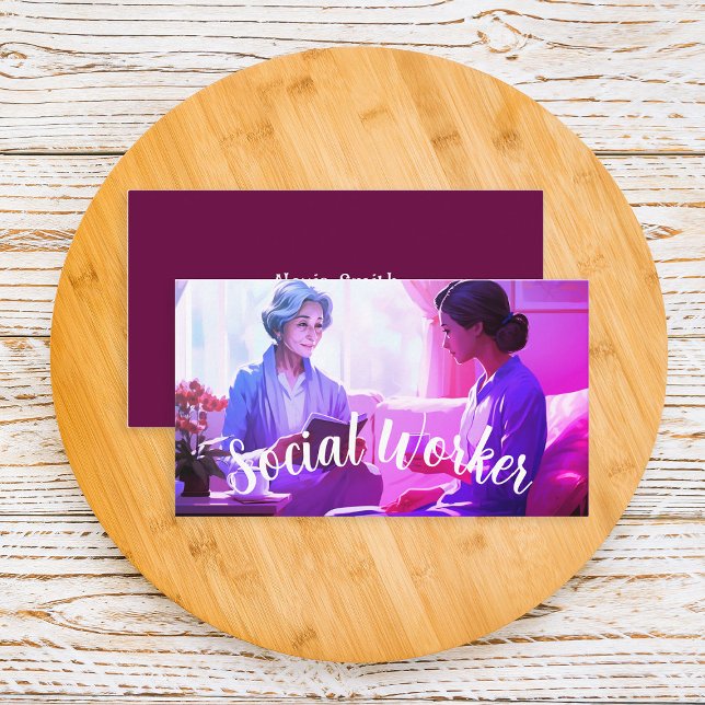 Social Worker Affärskort Visitkort (Skapare uppladdad)