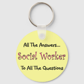 Social Worker "Alla svar" Nyckelring
