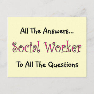 Social Worker "Alla svar" Vykort