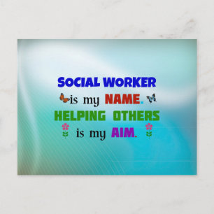 Social Worker är Min Namn Vykort
