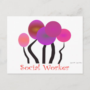 Social Worker Artsy Träd designgåvor Vykort