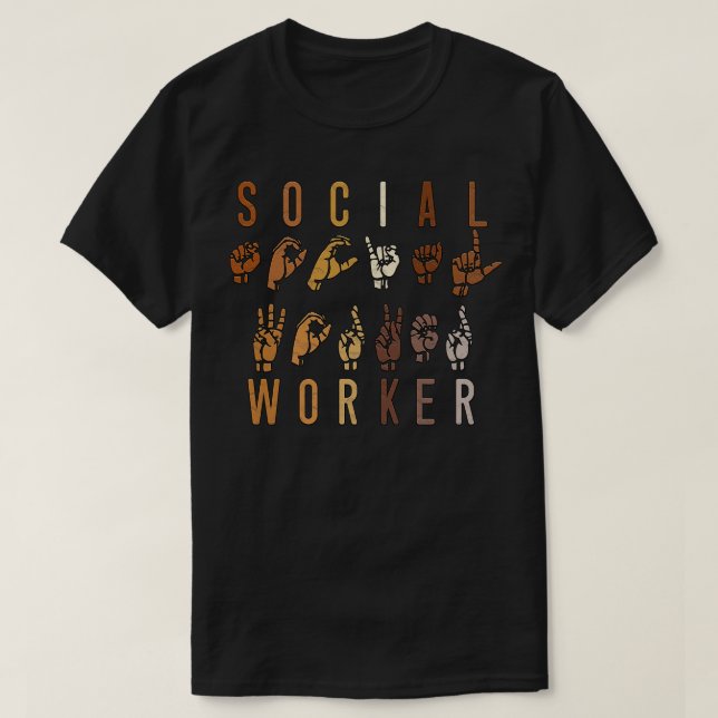 Social Worker ASL T Shirt (Design framsida)