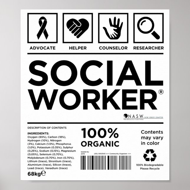 Social Worker Canvas Art Poster (Framsidan)
