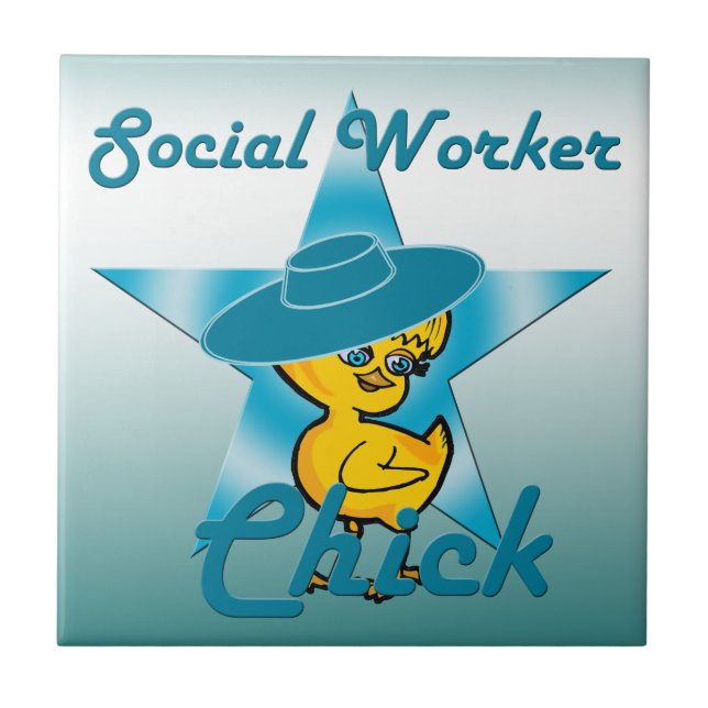 Social Worker-Chick #7 Kakelplatta (Framsidan)