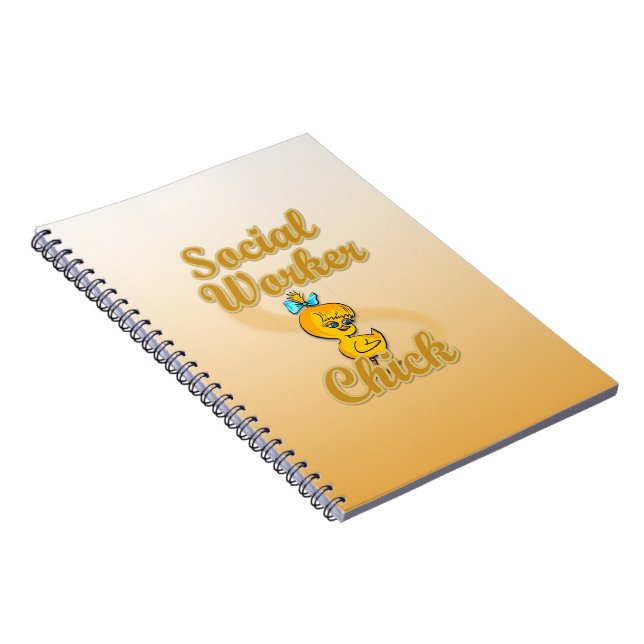 Social Worker Chick Anteckningsbok Med Spiral (Högra Sidan)
