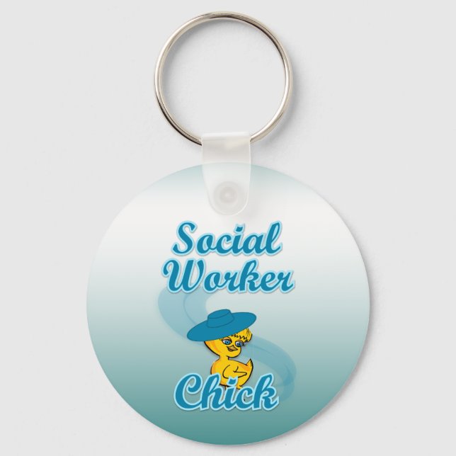 Social Worker-Chick nr 3 Nyckelring (Framsida)