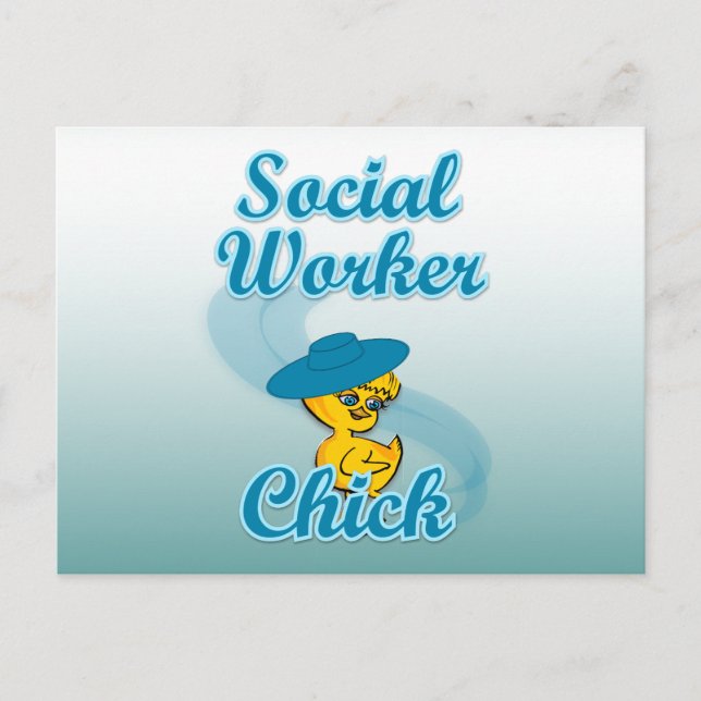 Social Worker-Chick nr 3 Vykort (Framsida)