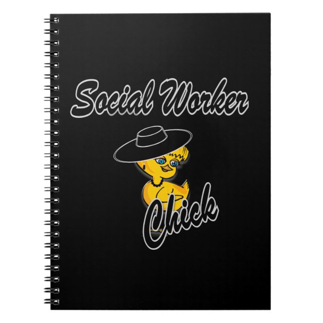 Social Worker-Chick nr 4 Anteckningsbok Med Spiral (Framsidan)