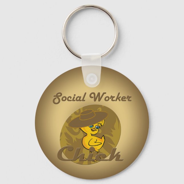Social Worker-Chick nr 6 Nyckelring (Framsida)