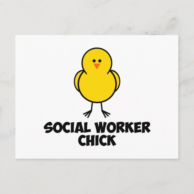 Social Worker Chick Vykort (Framsida)