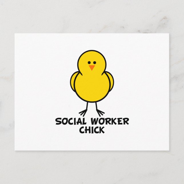 Social Worker Chick Vykort (Framsida)