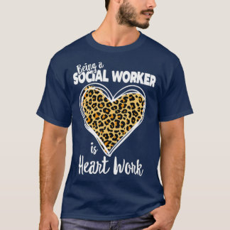 Social Worker, Cute Leopard, Plade Gift för T Shirt