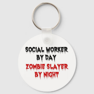 Social Worker efter Dag Zombie Sayer efter Natten Nyckelring