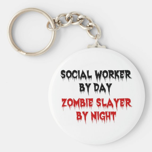 Social Worker efter Dag Zombie Sayer efter Natten Nyckelring (Framsidan)