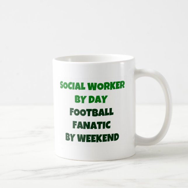Social Worker efter daglig fotbollsfanatic av Helg Kaffemugg (Höger)