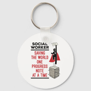 Social Worker Funny Progress Note Social-arbete Nyckelring