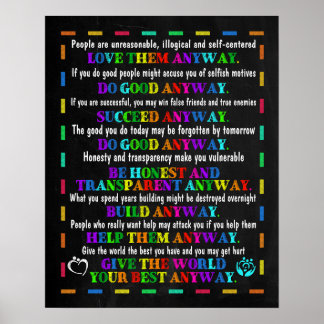 Social Worker Ge, ditt bästa i alla fall Poster