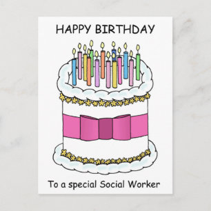 Social Worker Grattis på födelsedagen Vykort