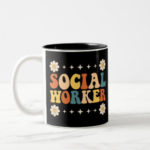 Social Worker Groovy Två-Tonad Mugg