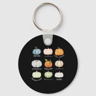 Social Worker Halloween Fall Pumpkin Thanksgiving Nyckelring
