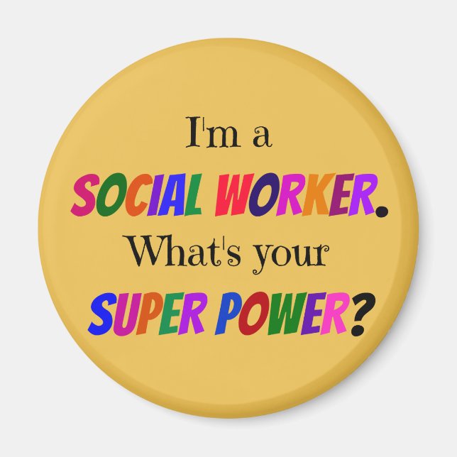 Social Worker Humor Magnet (Framsidan)