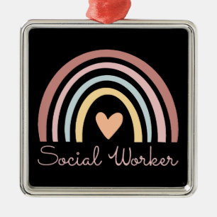 Social Worker II Julgransprydnad Metall