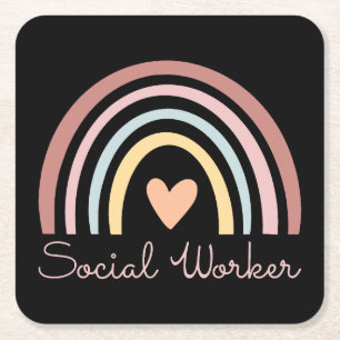 Social Worker II Underlägg Papper Kvadrat