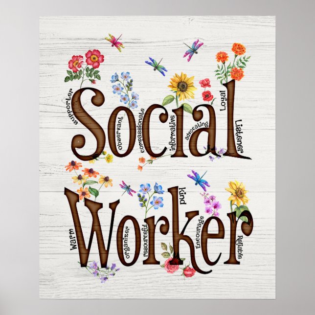 Social Worker inspiration och motivation Poster (Framsidan)
