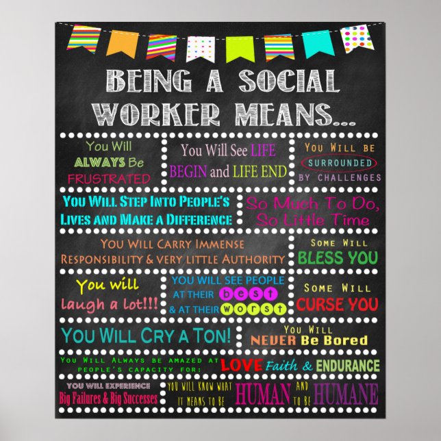 Social Worker-inspirationskonst Poster (Framsidan)