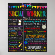 Social Worker-inspirationskonst Poster
