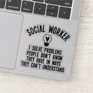 Social Worker jag löser problem Klistermärken
