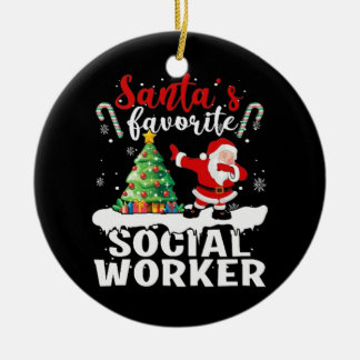 Social Worker-jul Julgransprydnad Keramik