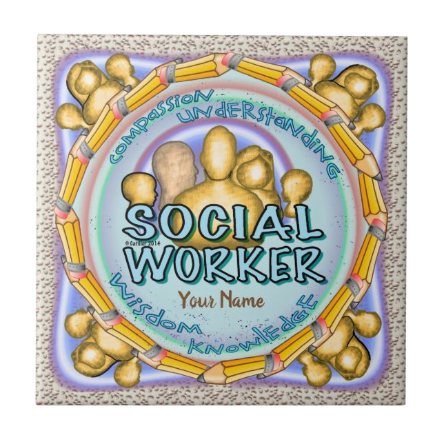 Social Worker Kakelplatta (Framsidan)