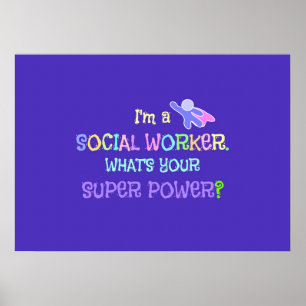 Social Worker, Klistra in Funky Poster