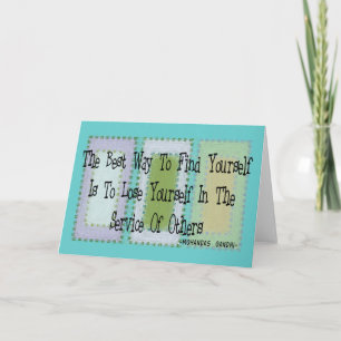 Social Worker (Mahandas Gandhi Quote) Kort